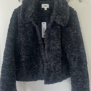 Women's Black Fuzzy Jacket